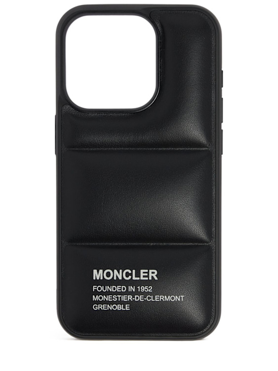 Moncler: Nakoa iPhone 15 Pro case - Schwarz - men_0 | Luisa Via Roma