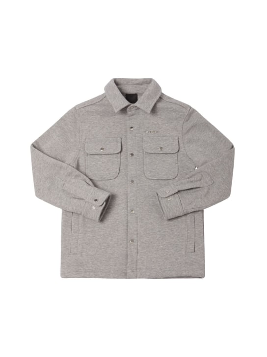 Givenchy: Hemd aus Baumwollmischung - Grau - kids-boys_0 | Luisa Via Roma