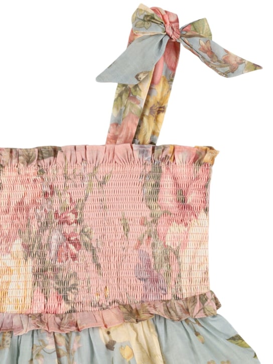 Zimmermann: Kleid aus Baumwollmusselin mit Blumendruck - Bunt - kids-girls_1 | Luisa Via Roma