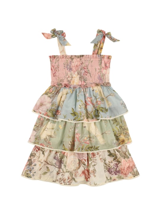 Zimmermann: Kleid aus Baumwollmusselin mit Blumendruck - Bunt - kids-girls_0 | Luisa Via Roma