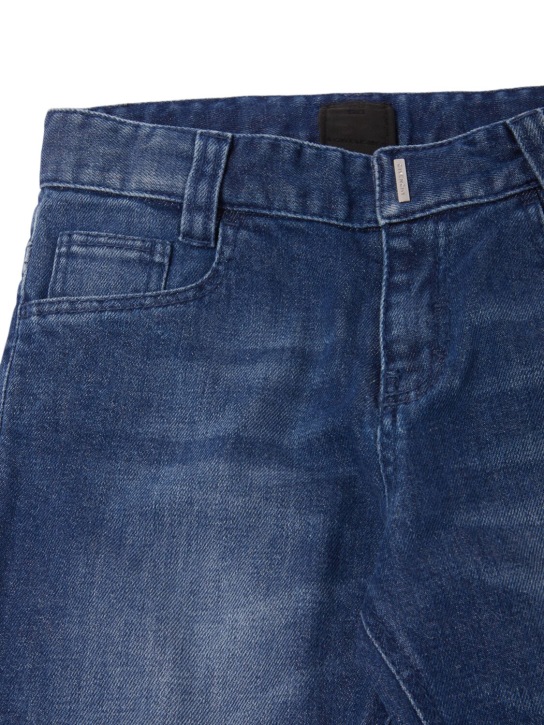 Givenchy: Stretch cotton denim jeans - Mavi - kids-boys_1 | Luisa Via Roma