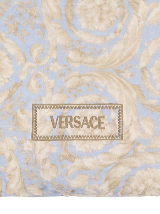 Versace: Bolso tote con logo - Multicolor - ecraft_1 | Luisa Via Roma