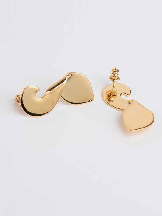 Etro: Small Paisley stud earrings - Gold - women_1 | Luisa Via Roma
