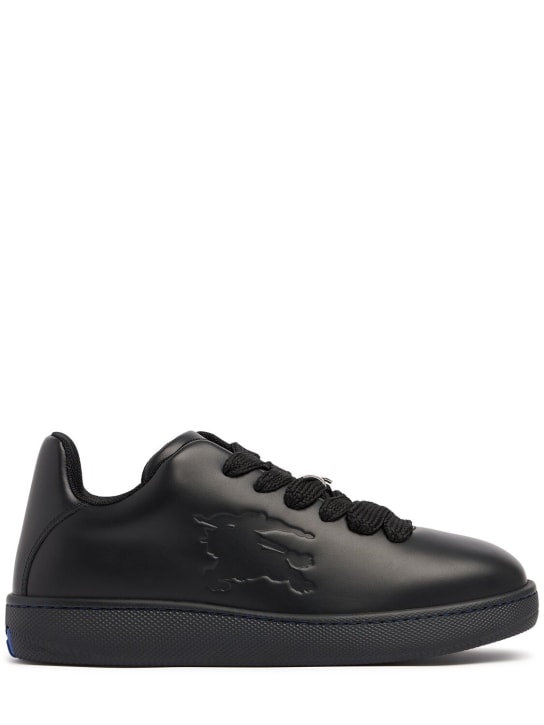 Burberry: Sneakers Trainer in pelle - Nero - men_0 | Luisa Via Roma