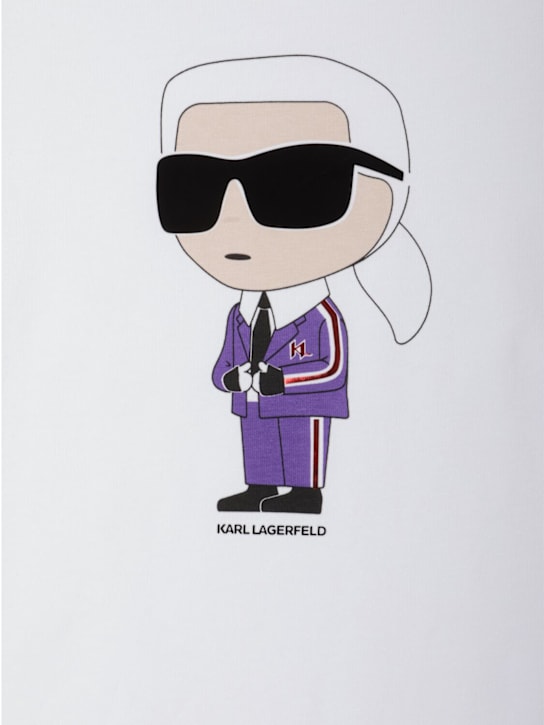 Karl Lagerfeld: コットンブレンドジャージーTシャツ - kids-girls_1 | Luisa Via Roma
