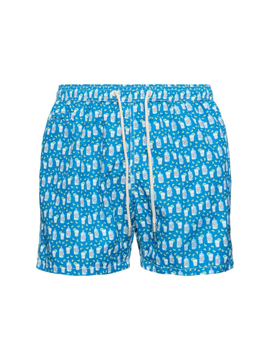 Mc2 Saint Barth: Micro Gin print ultralight swim shorts - men_0 | Luisa Via Roma
