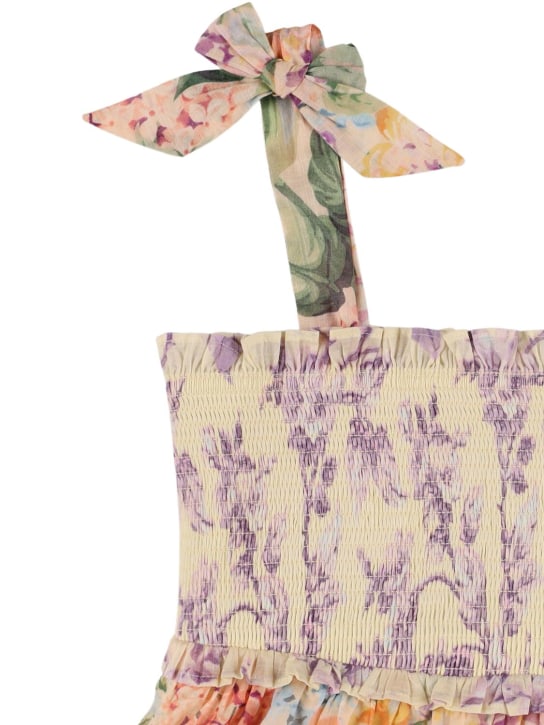 Zimmermann: Kleid aus Baumwollmusselin mit Blumendruck - Bunt - kids-girls_1 | Luisa Via Roma