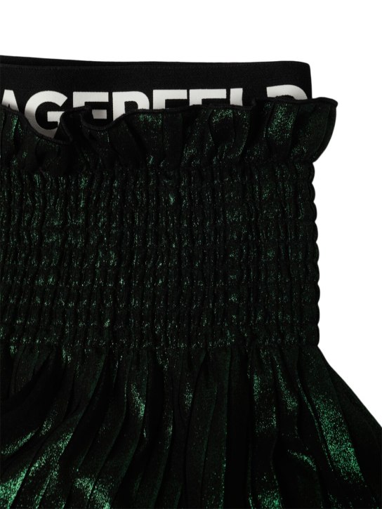 Karl Lagerfeld: Pleated tech skirt - Yeşil - kids-girls_1 | Luisa Via Roma