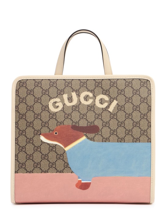 Gucci: Sac cabas en toile imprimé GG - kids-girls_0 | Luisa Via Roma