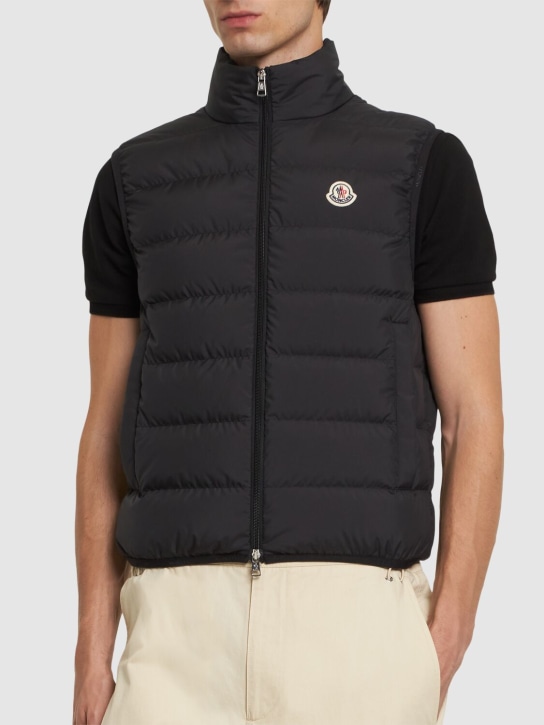 Moncler: Piumino smanicato Contrin in techno - men_2 | Luisa Via Roma