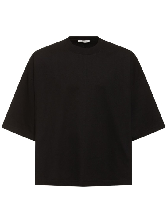 The Row: Camiseta de algodón - Negro - men_0 | Luisa Via Roma