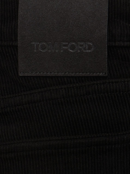 Tom Ford: Cotton denim slim fit jeans - Black - men_3 | Luisa Via Roma