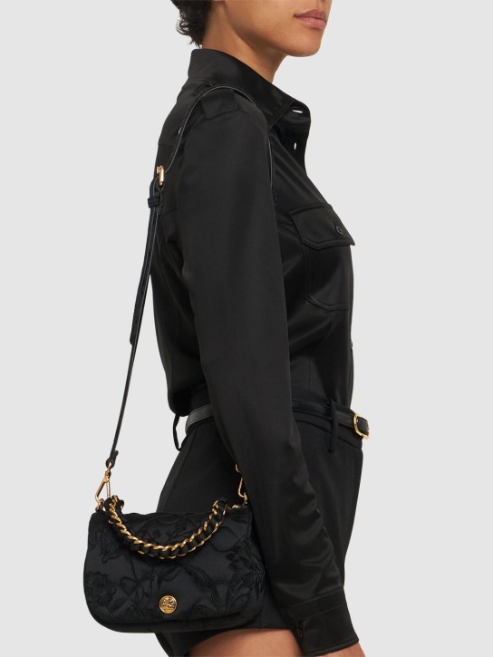 Etro: XS Bond jacquard shoulder bag - Black - women_1 | Luisa Via Roma