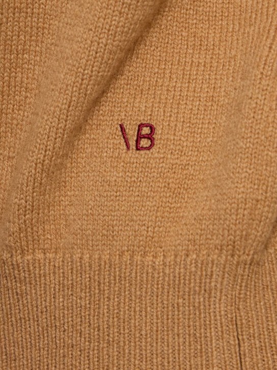 Victoria Beckham: Suéter cuello alto de punto de lana - Tabaco - women_1 | Luisa Via Roma