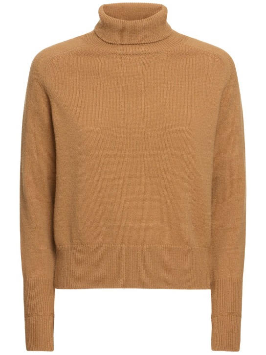 Victoria Beckham: Wool knit turtleneck sweater - Tobacco - women_0 | Luisa Via Roma