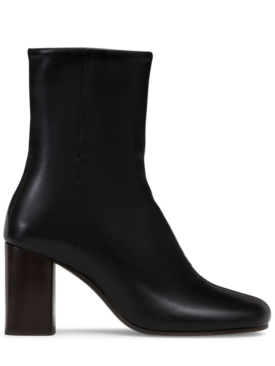 Lemaire: 80mm Anatomic leather boots - Black - women_0 | Luisa Via Roma