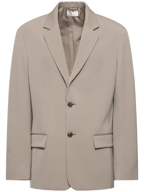 The Row: Eligio single breast wool jacket - Grey Taupe - men_0 | Luisa Via Roma