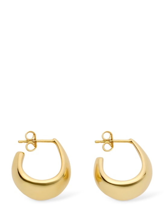 Lemaire: Mini Curved hoop earrings - Gold - women_0 | Luisa Via Roma