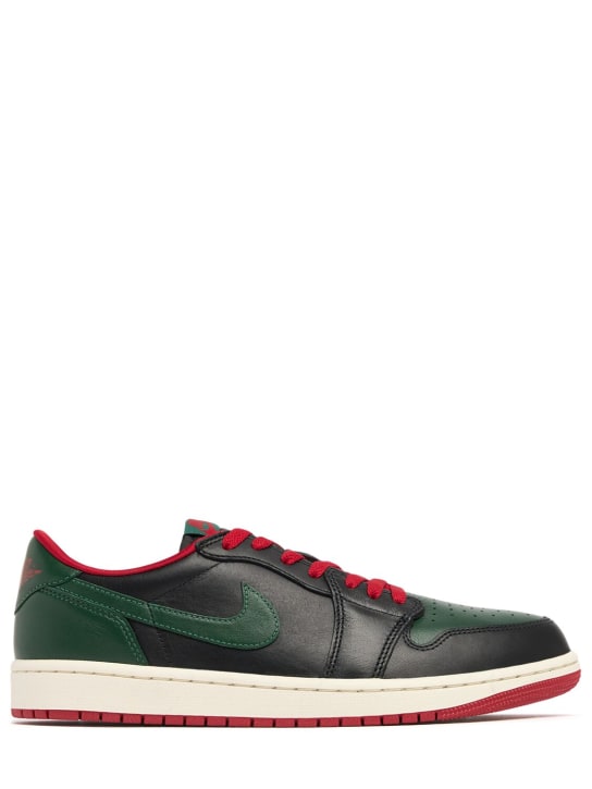 Nike: Air Jordan 1 Retro Low OG sneakers - Black/Green - women_0 | Luisa Via Roma