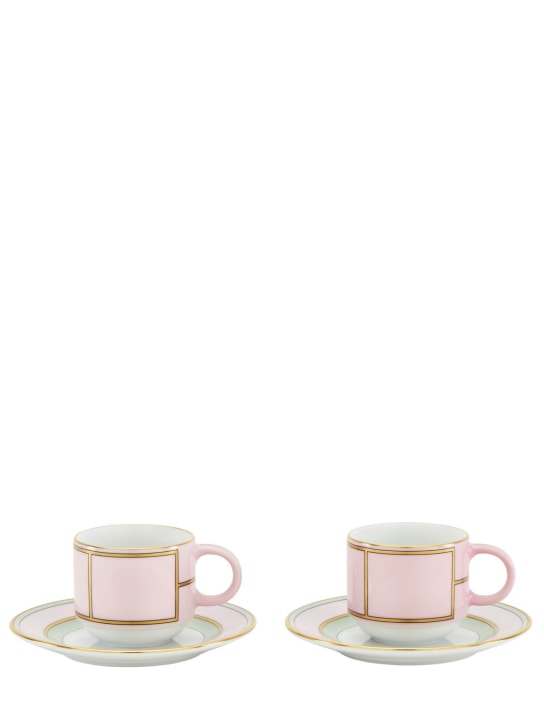 Ginori 1735: Juego de café de 2 piezas Diva Colonna - Rosa - ecraft_0 | Luisa Via Roma