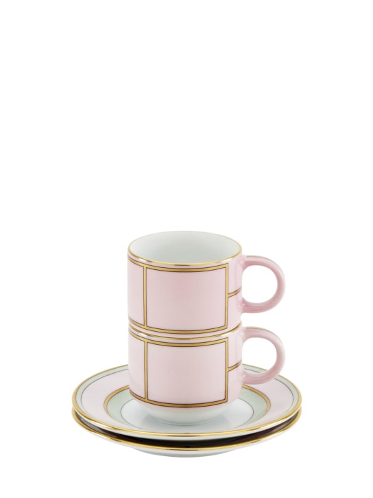 Ginori 1735: Juego de café de 2 piezas Diva Colonna - Rosa - ecraft_1 | Luisa Via Roma