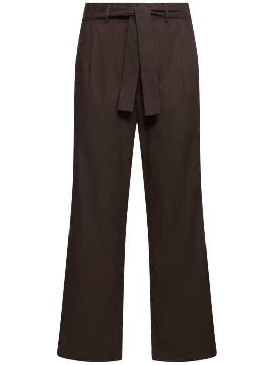 Commas: Tailored straight pants - Chocolate - men_0 | Luisa Via Roma