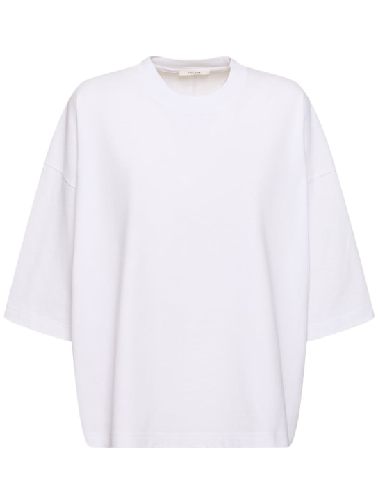 The Row: Issio boxy fit cotton t-shirt - White - women_0 | Luisa Via Roma