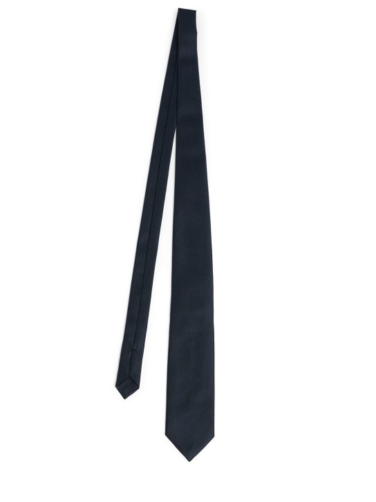 Tom Ford: Corbata de seda 8cm - Azul Marino - men_0 | Luisa Via Roma