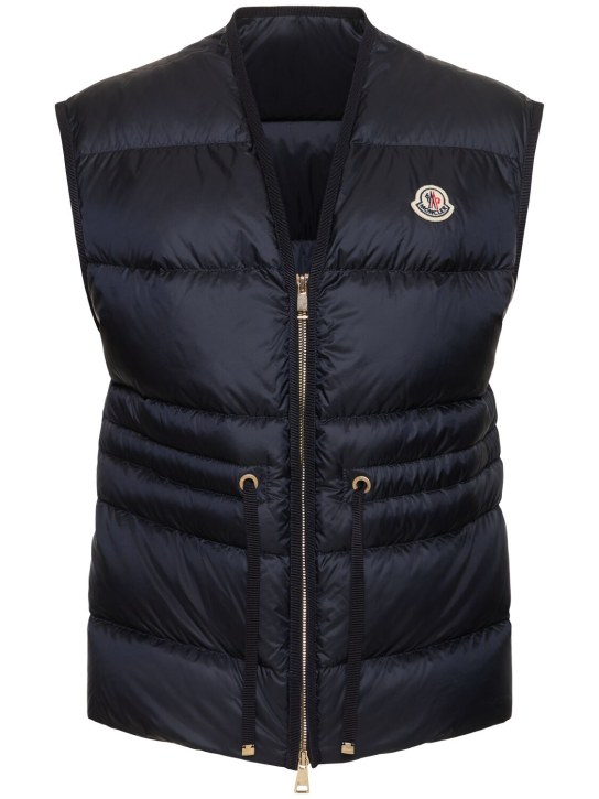 Moncler: Piumino smanicato Nai in nylon - women_0 | Luisa Via Roma