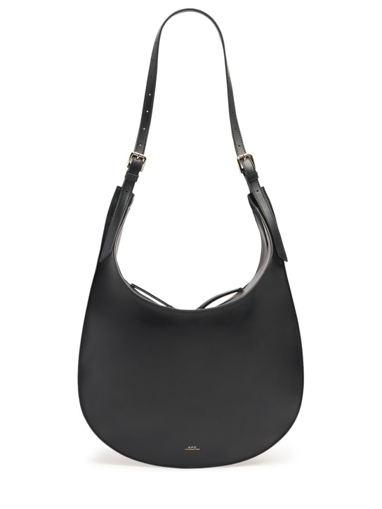 A.P.C.: Sac Iris leather shoulder bag - Black - women_0 | Luisa Via Roma