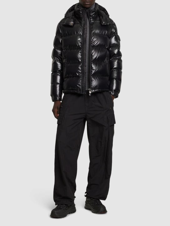 Moncler: Maya nylon laque down jacket - Black - men_1 | Luisa Via Roma