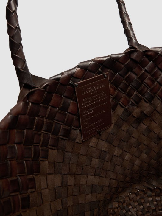 Dragon Diffusion: Egola hand-braided leather tote bag - Dark Brown - women_5 | Luisa Via Roma