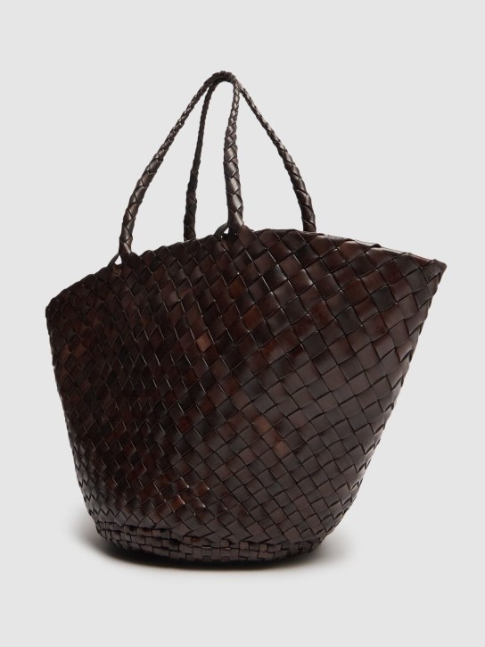 Dragon Diffusion: Egola hand-braided leather tote bag - Dark Brown - women_2 | Luisa Via Roma