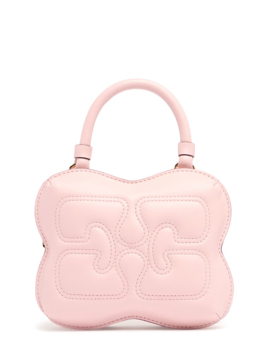 GANNI: Small Butterfly recycled leather bag - Pink - women_0 | Luisa Via Roma