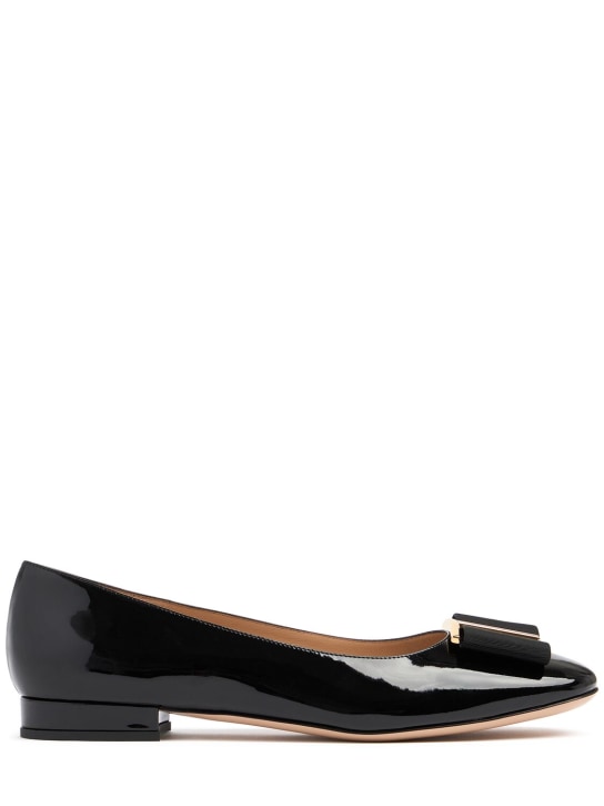 Tom Ford: Ballerine in pelle verniciata 10mm - Nero - women_0 | Luisa Via Roma