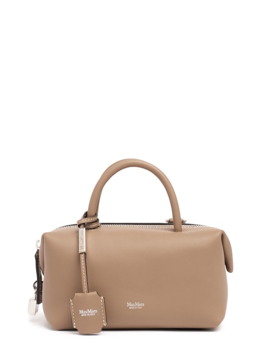Max Mara: Small Holdall leather top handle bag - Coloniale - women_0 | Luisa Via Roma