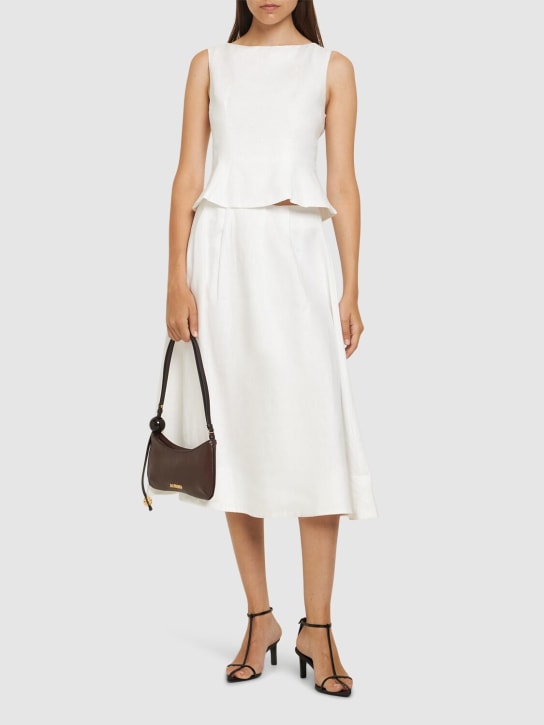 Reformation: Moya linen top & skirt - Beyaz - women_1 | Luisa Via Roma