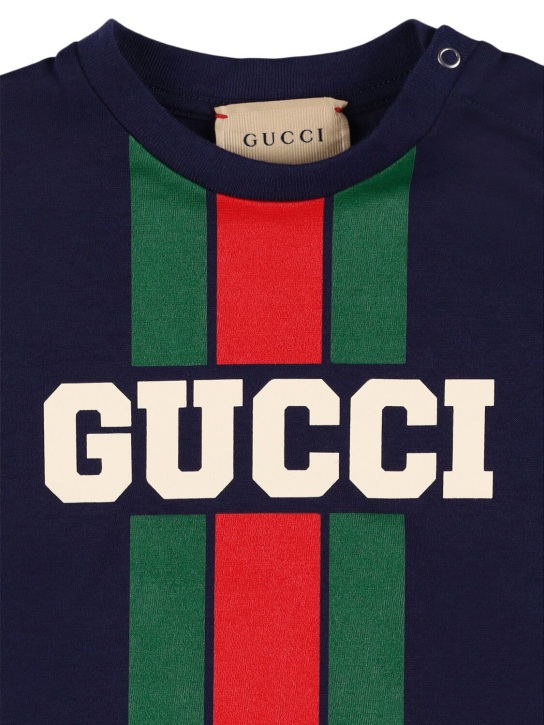 Gucci: Camiseta de algodón - Dark Night Sky - kids-boys_1 | Luisa Via Roma