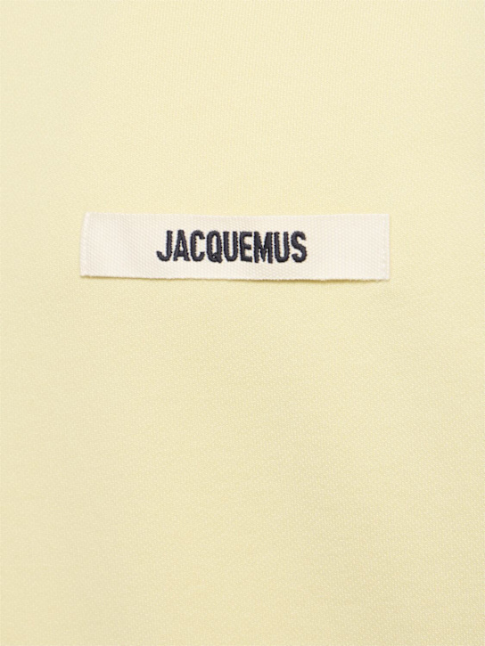 Jacquemus: Le Cotton Gros Grain sweatshirt - Light Yellow - men_3 | Luisa Via Roma
