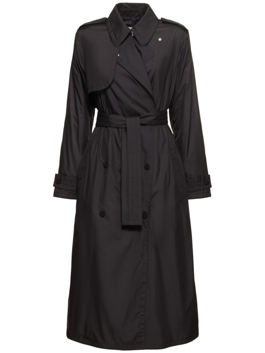 Moncler: Barbetane科技织物羽绒风衣 - 黑色 - women_0 | Luisa Via Roma