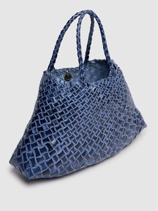 Dragon Diffusion: Small Santa Croce leather shoulder bag - Marine Brush - women_4 | Luisa Via Roma