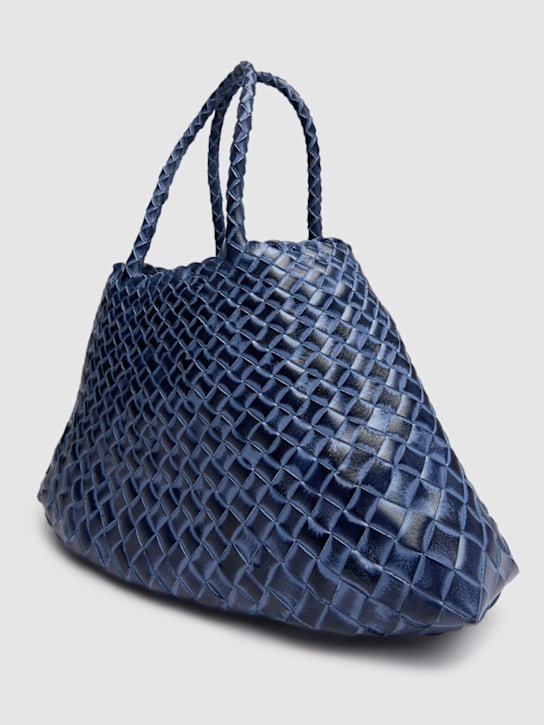 Dragon Diffusion: Small Santa Croce leather shoulder bag - Marine Brush - women_2 | Luisa Via Roma