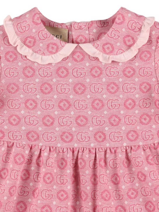 Gucci: GG Dots light cotton jersey dress - Pembe - kids-girls_1 | Luisa Via Roma