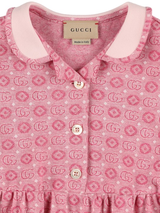 Gucci: GG Dots light cotton jersey dress - Pembe - kids-girls_1 | Luisa Via Roma