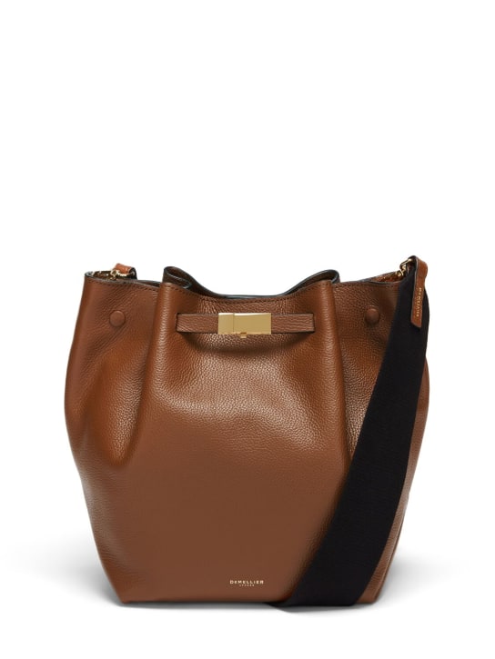 DeMellier: New York grain leather bucket bag - Tan - women_0 | Luisa Via Roma