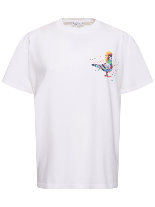 JW Anderson: JW Pride printed jersey t-shirt - White - women_0 | Luisa Via Roma