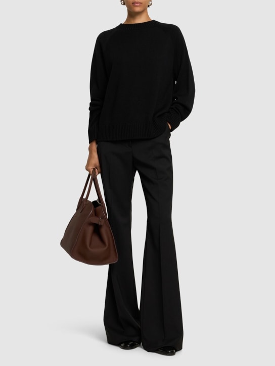 Max Mara: Salvia wool knit crewneck sweater - women_1 | Luisa Via Roma