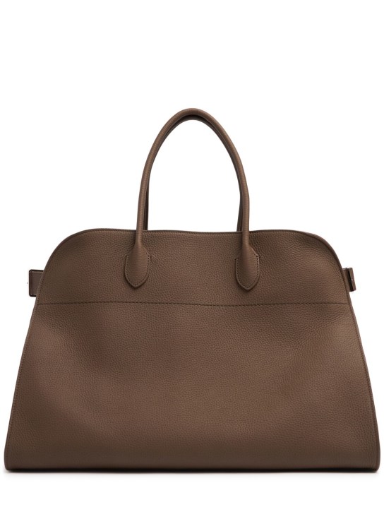The Row: Soft Margaux 17 matte grain leather bag - women_0 | Luisa Via Roma