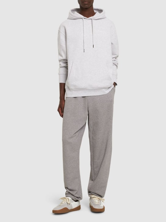 Jacquemus: Le Sweatshirt Brode cotton hoodie - Grey - women_1 | Luisa Via Roma