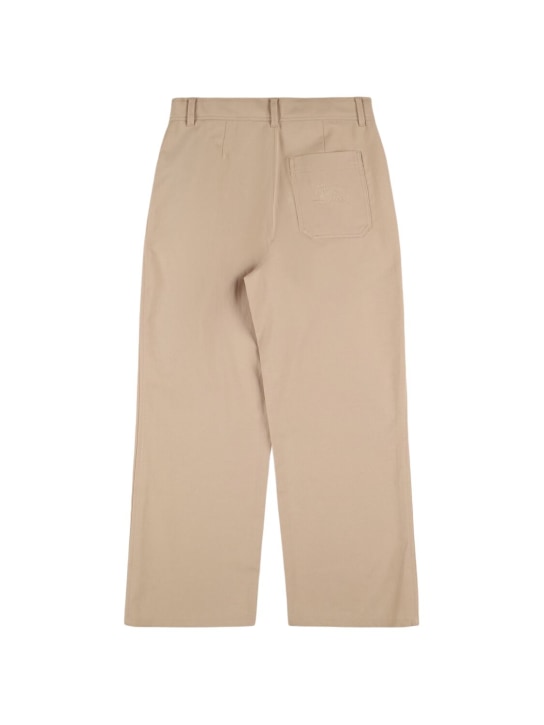 Burberry: Cotton blend pants - Beige - kids-boys_1 | Luisa Via Roma
